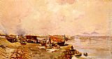Carlo Brancaccio Fishermen's Tasks In The Bay Of Naples painting